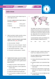 TYT - COĞRAFYA Yaprak Test - DOY