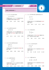 TYT - MATEMATİK Yaprak Test - DOY