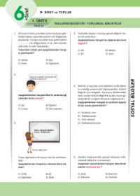 6. Sınıf Sosyal Bilgiler Yaprak Test